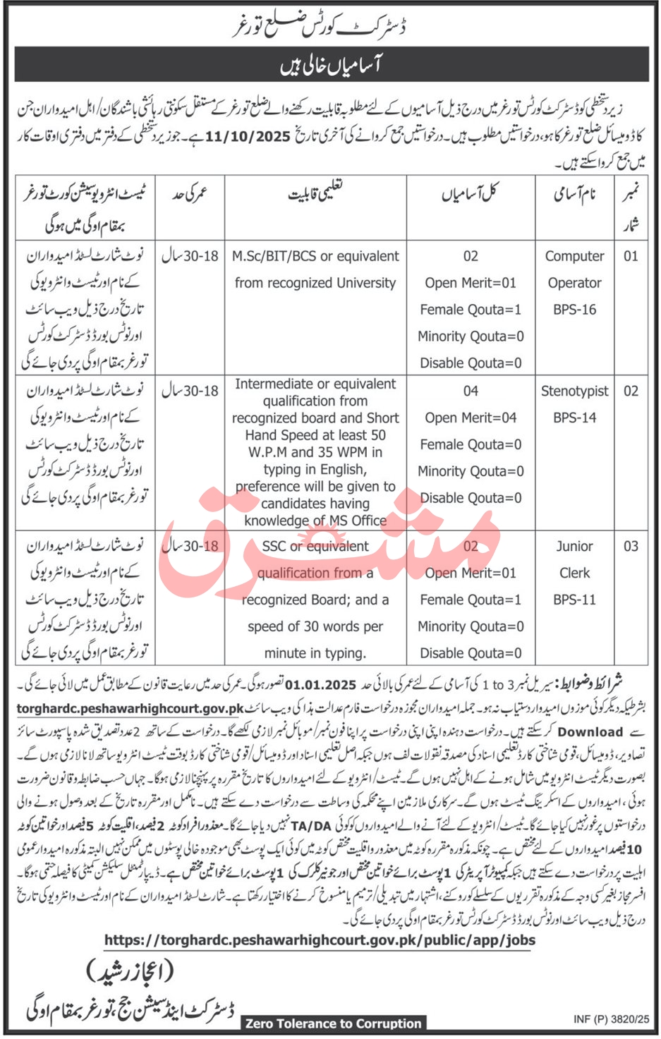 Jobs in District Court Togar